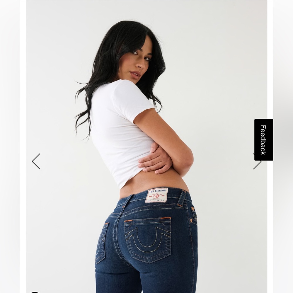 TRUE RELIGION WOMEN’S JENNIE MID RISE CURVY SKINNY JEAN SIZE 26